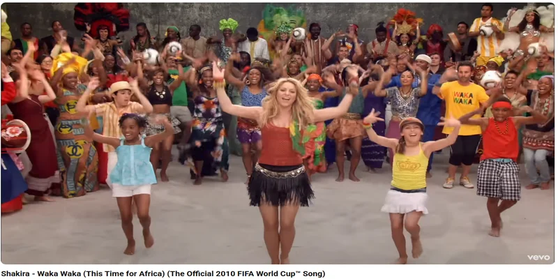 Bài hát " Waka Waka của Shakira" được nhắc đến như biểu tượng World Cup