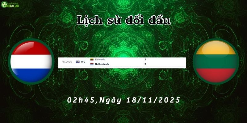 Lịch sử đối đầu Hà Lan vs Lithuania