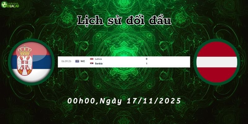Lịch sử đối đầu Serbia vs Latvia Lịch sử đối đầu Serbia vs Latvia